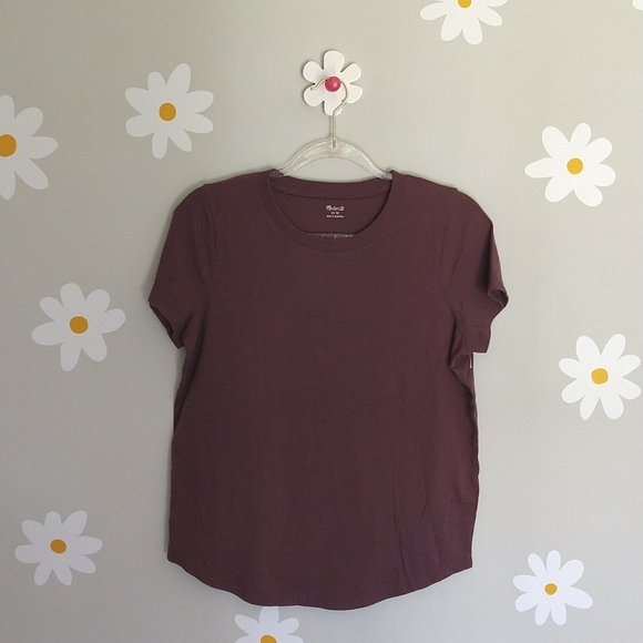 NWOT Madewell Crew Neck T-Shirt Spiced Plum - Picture 3 of 8